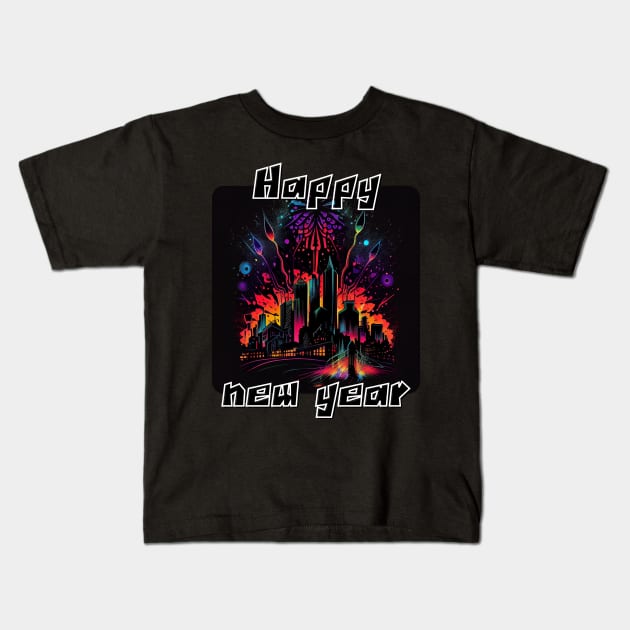 Graffiti Style - Happy New Year 4 (en) Kids T-Shirt by PD-Store